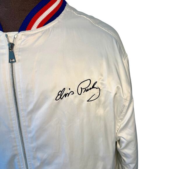 Offical Graceland Elvis Presley Aloha Eagle Jacket satin jeweled 3xl lined - Picture 3 of 10
